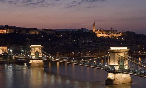 Wunderschönes Panorama - Kettenbrücke Budapest - Donau - Urlaub in Ungarn