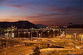 Ibis Styles Budapest City - Panorama vom Hotel auf die Donau, den Gellert-Berg und die Petöfi-Brücke